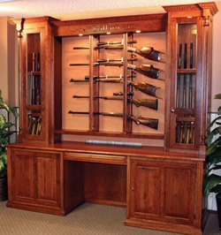 Wooden Gun Display Cabinets At Timberline
